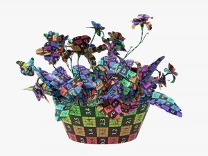 Artificial Potted Plant 01 3D Model