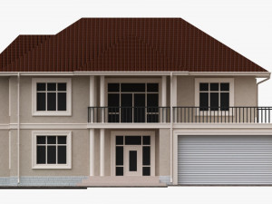 Building Villa Two-Story House With Garage 3Dモデル
