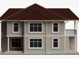 Building Villa Two-Story House With Garage 3Dモデル