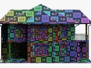 Building Villa Two-Story House With Garage 3Dモデル