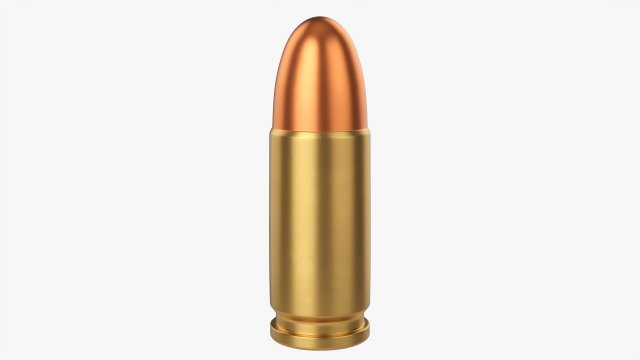 Bullet 9 Mm 3D Model .c4d .max .obj .3ds .fbx .stl .blend 