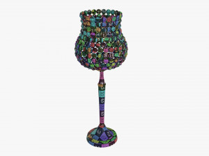 Candle Holder With Crystals Modelo 3D