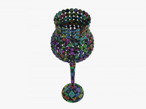 Candle Holder With Crystals Modelo 3D