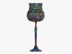 Candle Holder With Crystals Modelo 3D