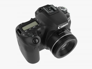 Canon Eos 90d Dslr Camera 50mm F18 Stm Lens 01 3D Model