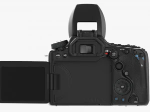 Canon Eos 90d Dslr Camera 50mm F18 Stm Lens 01 3D Model