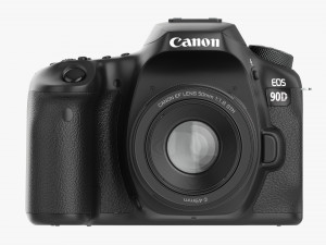 Canon Eos 90d Dslr Camera 50mm F18 Stm Lens 01 Modello 3D
