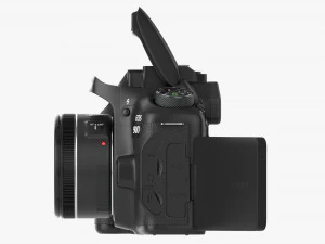 Canon Eos 90d Dslr Camera 50mm F18 Stm Lens 02 3D Model