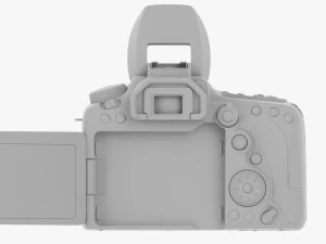 Canon Eos 90d Dslr Camera 50mm F18 Stm Lens 02 3D Model