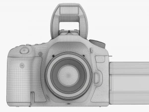 Canon Eos 90d Dslr Camera 50mm F18 Stm Lens 02 3D Model