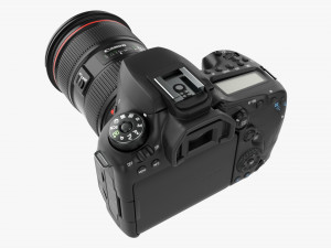 Canon Eos 90d Dslr Camera Ef 24-70mm F28l Ii Usm Lens 01 3D Model