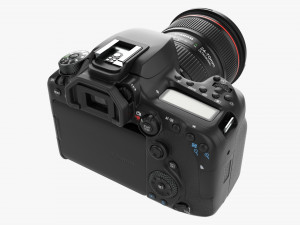 Canon Eos 90d Dslr Camera Ef 24-70mm F28l Ii Usm Lens 01 3D Model