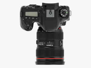Canon Eos 90d Dslr Camera Ef 24-70mm F28l Ii Usm Lens 01 3D Model
