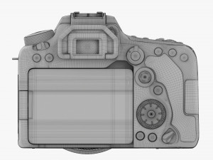 Canon Eos 90d Dslr Camera Ef 24-70mm F28l Ii Usm Lens 01 3D Model