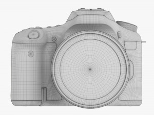Canon Eos 90d Dslr Camera Ef 24-70mm F28l Ii Usm Lens 01 3D Model