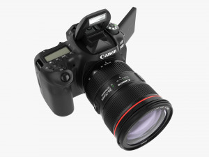 Canon Eos 90d Dslr Camera Ef 24-70mm F28l Ii Usm Lens 02 3D Модель