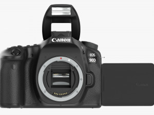 Canon Eos 90d Dslr Camera Ef 24-70mm F28l Ii Usm Lens 02 3D Модель