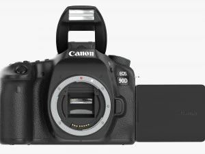 Canon Eos 90d Dslr Camera Ef 24-70mm F28l Ii Usm Lens 02 3D Модель