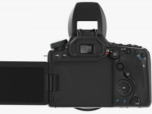 Canon Eos 90d Dslr Camera Ef 24-70mm F28l Ii Usm Lens 02 3D Модель
