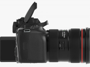 Canon Eos 90d Dslr Camera Ef 24-70mm F28l Ii Usm Lens 02 3D Модель