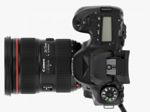 Canon Eos 90d Dslr Camera Ef 24-70mm F28l Ii Usm Lens 02 3D Модель