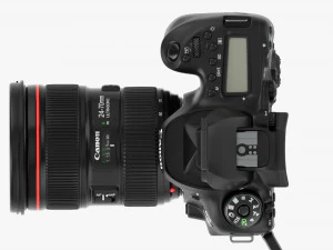 Canon Eos 90d Dslr Camera Ef 24-70mm F28l Ii Usm Lens 02 3D Модель