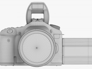 Canon Eos 90d Dslr Camera Ef 24-70mm F28l Ii Usm Lens 02 3D Модель