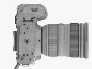 Canon Eos 90d Dslr Camera Ef 24-70mm F28l Ii Usm Lens 02 3D Модель