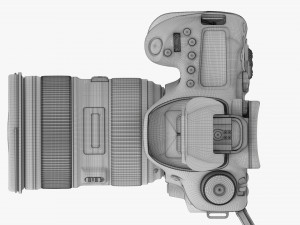 Canon Eos 90d Dslr Camera Ef 24-70mm F28l Ii Usm Lens 02 3D Модель