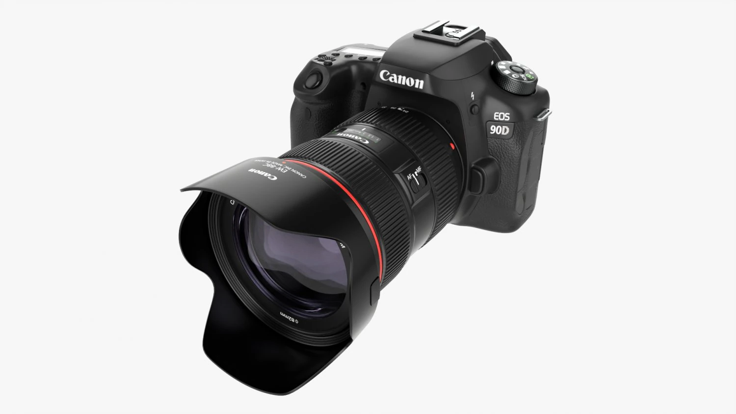 Canon Eos 90d Dslr Camera Ef 24-70mm F28l Ii Usm Lens 03 3D Model .c4d .max .obj .3ds .fbx .stl .blend 