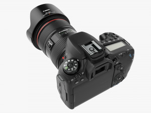 Canon Eos 90d Dslr Camera Ef 24-70mm F28l Ii Usm Lens 03 3D Model