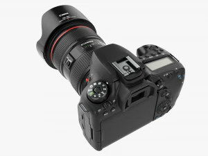 Canon Eos 90d Dslr Camera Ef 24-70mm F28l Ii Usm Lens 03 3D Model