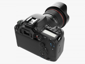 Canon Eos 90d Dslr Camera Ef 24-70mm F28l Ii Usm Lens 03 3D Model