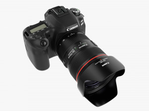 Canon Eos 90d Dslr Camera Ef 24-70mm F28l Ii Usm Lens 03 3D Model