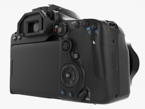 Canon Eos 90d Dslr Camera Ef 24-70mm F28l Ii Usm Lens 03 3D Model