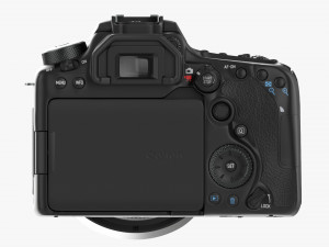 Canon Eos 90d Dslr Camera Ef 24-70mm F28l Ii Usm Lens 03 3D Model
