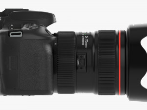 Canon Eos 90d Dslr Camera Ef 24-70mm F28l Ii Usm Lens 03 3D Model