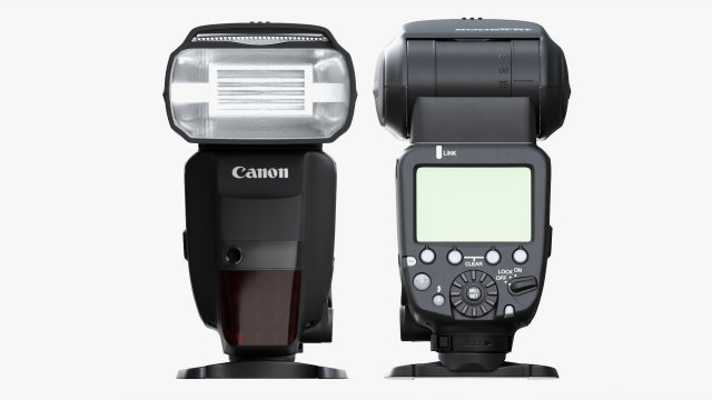 Canon Speedlite 600ex-Rt Camera Flash Wireless Modello 3D .c4d .max .obj .3ds .fbx .stl .blend 