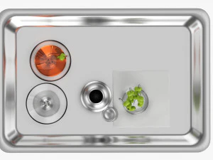 Cocktail With Shaker On Tray And Olives 3D Model