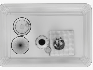 Cocktail With Shaker On Tray And Olives 3D Модель
