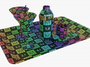 Cocktail With Shaker On Tray And Olives 3D Модель