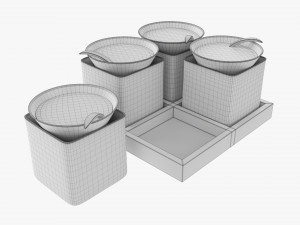 Cocktails On Stand With Lemon 3D Model