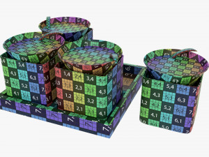 Cocktails On Stand With Lemon 3D Model