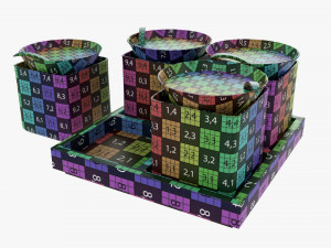 Cocktails On Stand With Lemon 3D Model
