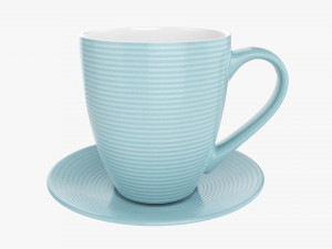 Coffee Mug With Saucer 01 3D Model