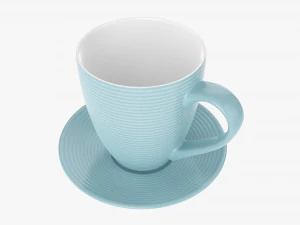 Coffee Mug With Saucer 01 3D Model