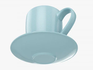 Coffee Mug With Saucer 01 3D Model