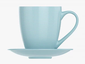 Coffee Mug With Saucer 01 3D Model