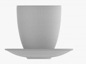 Coffee Mug With Saucer 01 3D Model