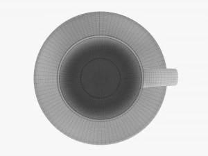 Coffee Mug With Saucer 01 3D Model